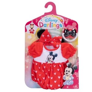 NEW Disney Darlings Deluxe Doll Mickey Mouse Outfit Clothes Pacifier Headband